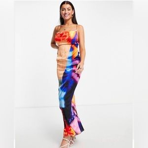 ASOS Multicolor Tie-Dye Maxi Dress